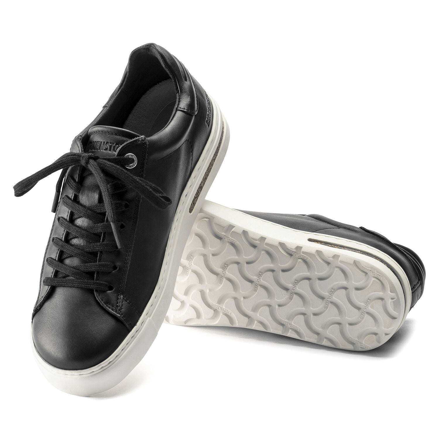Bend Low, Natural Leather - Black leather sneaker - Image 4