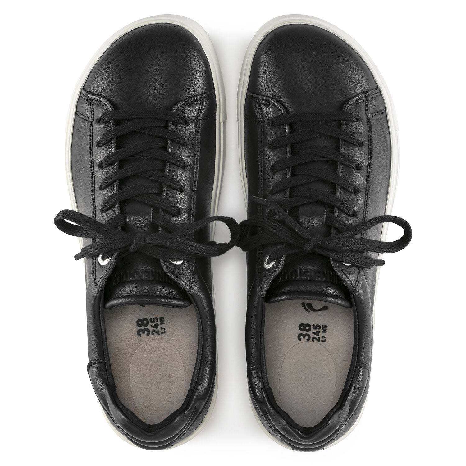 Bend Low, Natural Leather - Black leather sneaker - Image 5