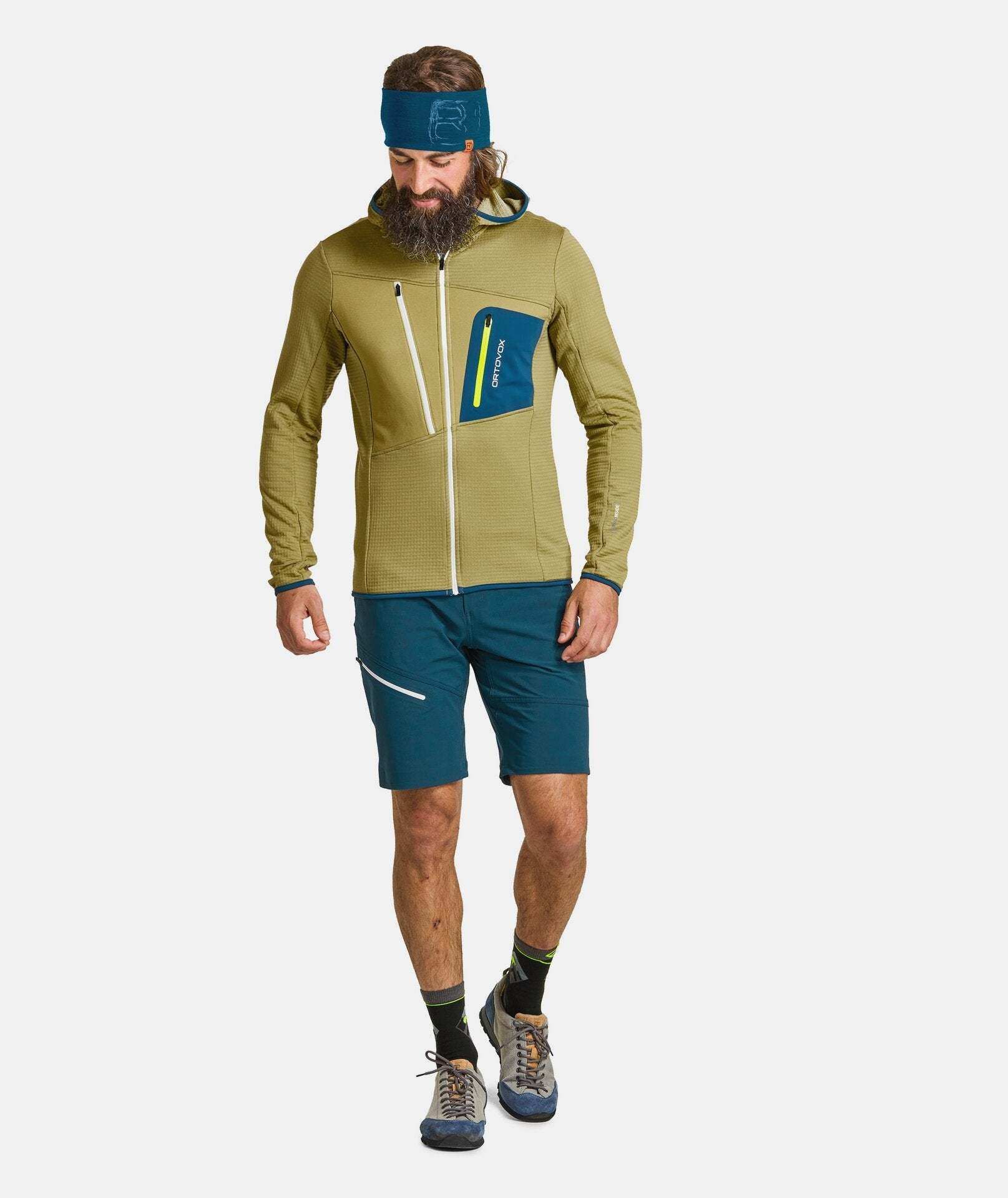 Fleece Grid Hoody M - Image 5