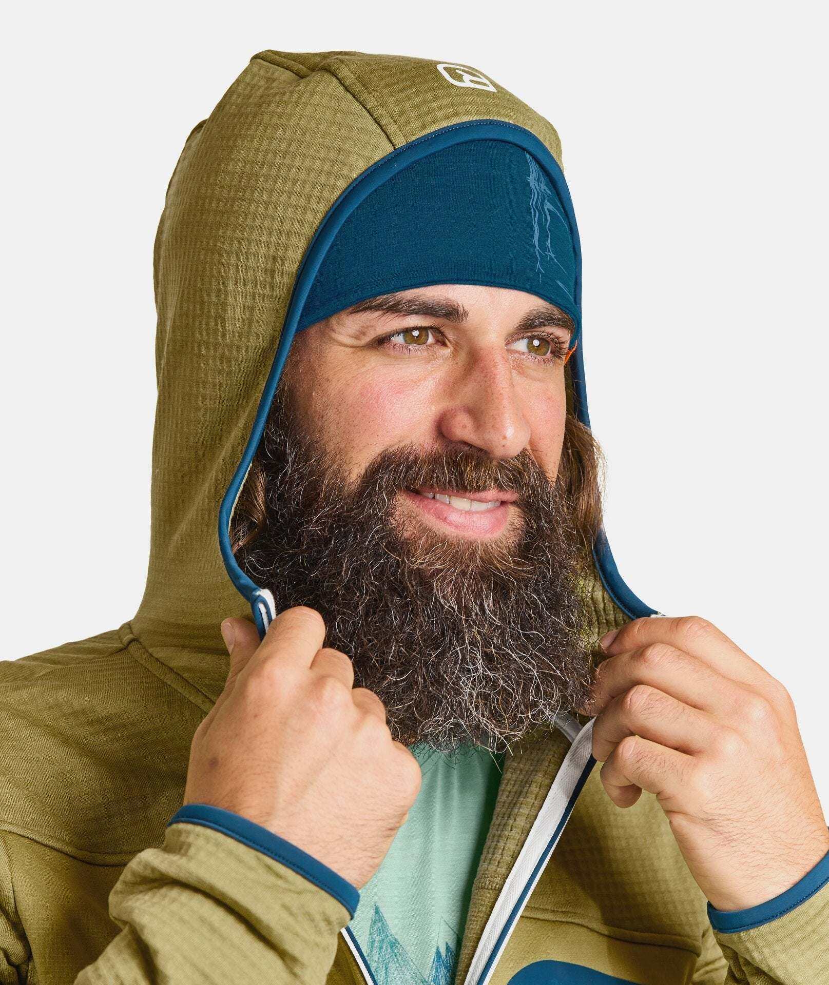 Fleece Grid Hoody M - Image 8