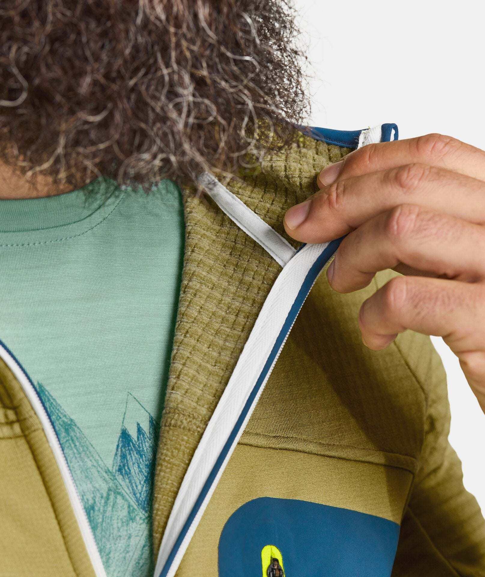 Fleece Grid Hoody M - Image 9