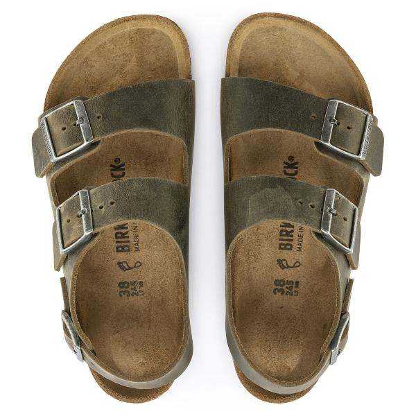 Milano Khaki Oiled Leather, Calzata Stretta - Image 13