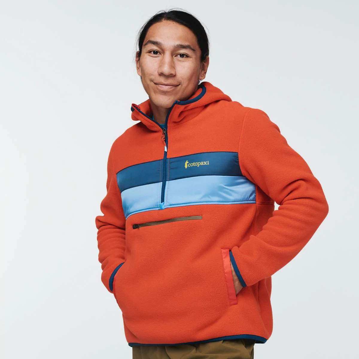 Teca Fleece Hooded Half-Zip Jacket M - Image 4