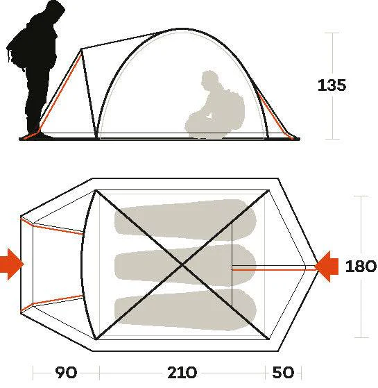 Tenda Skyline 3 Fiberglass - Image 2